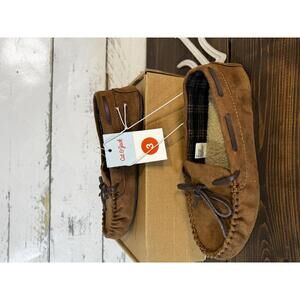 Cat & Jack Boys Slippers Lionel Chestnut Comfy Winter Size 3Y